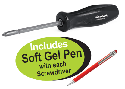 Snap-on Reversible Screwdrivers XXMAY134 XXMAY133 Black Red Handle SDD SNP2010