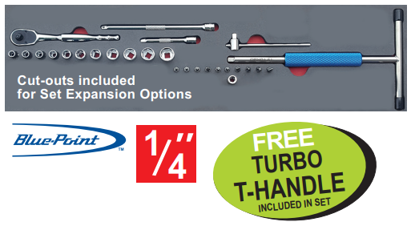 Snap-on BluePoint MOD.897SH45SM27 General Service Set with Free Turbo T-Handle