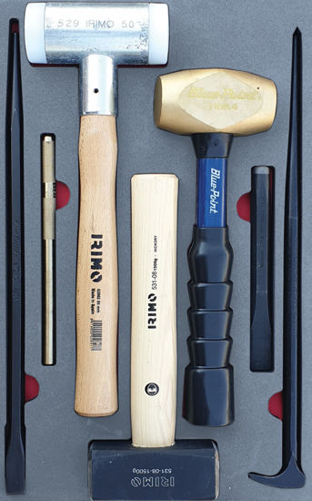 Snap-on Blue -- MOD.369SH42D - Hammer, PryBar and Chisel Set; 7pc