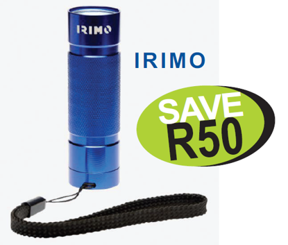 Irimo XXAUG165 Snap-on Blue COB Aluminium Torch 100 Lumens