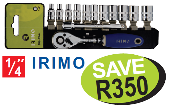 Snap-on Blue XXSEP127 1/4" Ratchet, Extension & Socket Set 13pc IRIMO