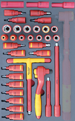 Snap-on Blue - MOD.288SH42D-XT - 1000V 3/8" Socket and Accessories Set (Excl Torque Wrench); 35Pc