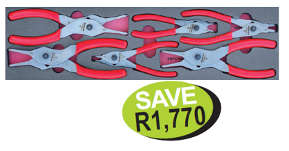XXOCT171 Snap-on Internal External Circlip Plier Sets - 5pc & 6pc Professional Tool Sets