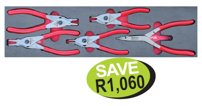 XXOCT172 Snap-on Internal External Circlip Plier Sets - 5pc & 6pc Professional Tool Sets