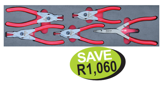 XXOCT172 Snap-on Internal External Circlip Plier Sets - 5pc & 6pc Professional Tool Sets