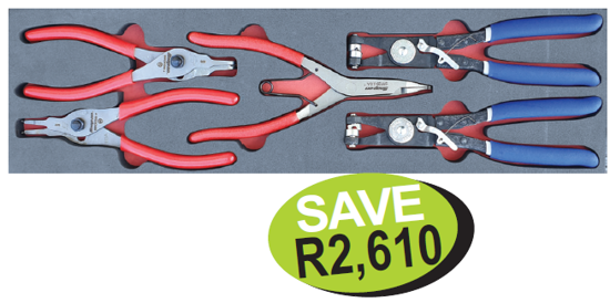 XXOCT177 Snap-on Circlip, Snap-Ring & Clamp Plier Sets - Professional Tool Sets for Mechanics