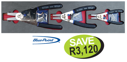 XXOCT173 Snap-on Blue Circlip Plier Sets - Professional 3pc & 6pc Sets with Multiple Tips