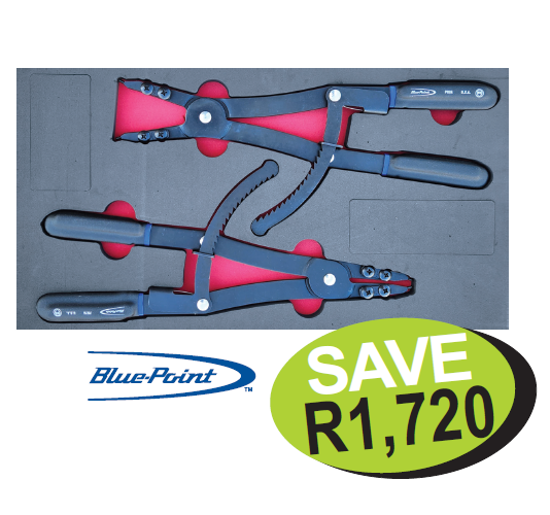 XXOCT179 Snap-on Blue HD Circlip Plier Set 2pc - Heavy Duty Internal & External Pliers
