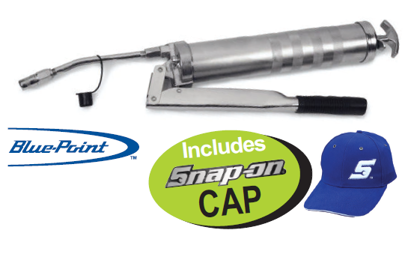 XXNOV160 Snap-on BLUE Grease Gun with Free Snap-on Cap | Professional Lubrication Tool