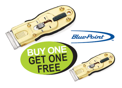 XXNOV124 Snap-on Blue Ergo Grip Razor Scraper BOGO - Professional Scraping Tool