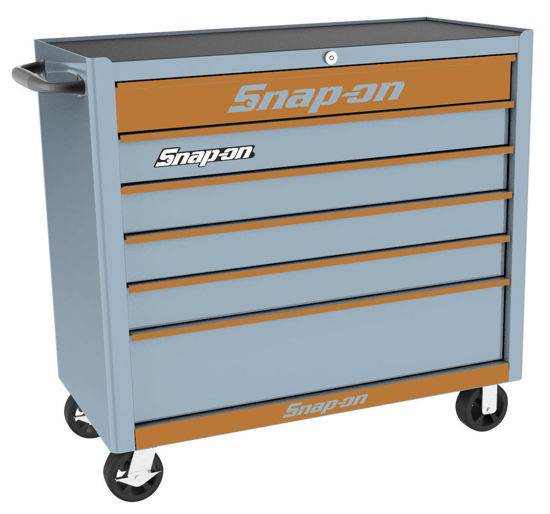Snap-on - KRA2106KZUAE-E-WO - Wide 6Drw Roll Cab; Arctic Silver; Copper Aluminium Trims and Copper Fronts