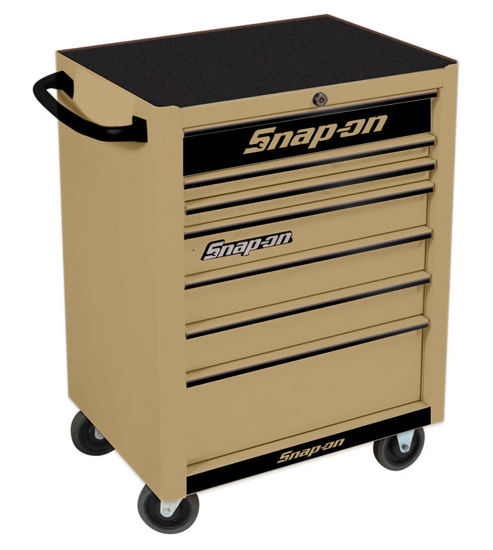 Snap-on - KRA2007KZUTB-B-WO - Standard 7Drw Roll Cab; Tan with Black Alu Trims and Black Fronts
