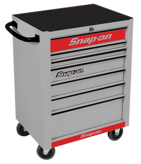 Snap-on - KRA2007KZUAB-R-WO - Standard 7Drw Roll Cab; Arctic Silver with Black Alu Trims and Red Fronts