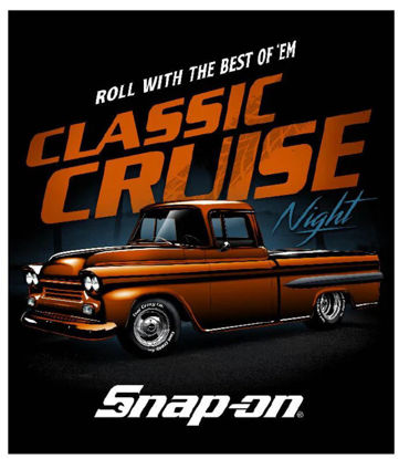 Picture of CSN04-7592-M - T-Shirt Classic Cruise with Front Print - Black - Medium