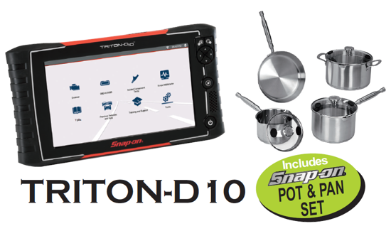 XXDEC150 Snap-on TRITON-D10 Full Function Scan Tool with Pot & Pan Set - Professional Diagnostic Scanner