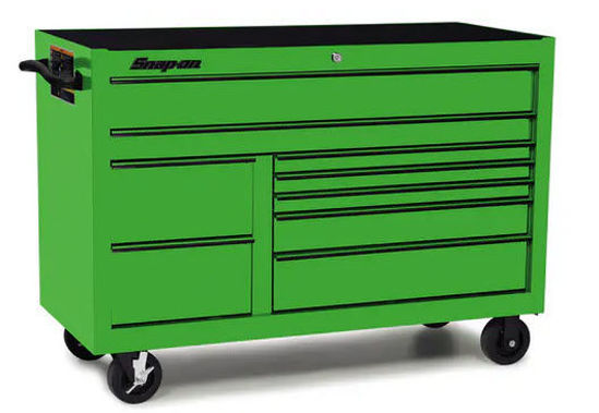 Picture of KCP2422BKG - X-Wide Classic Roll Cab, Extreme Green with Black Alu Trims and Power Drawer