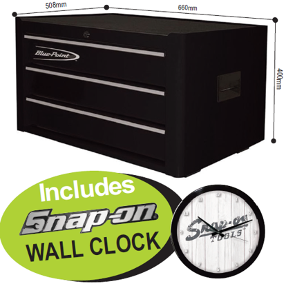 XXNOV144 3 Drawer Top Chest with Snap-on Wall Clock