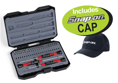 Snap-on Precision Electronic Screwdriver Set with Free Cap - XXDEC113