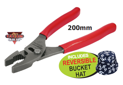 Snap-on XXDEC118 Combination Slip-Joint Pliers 200mm with Reversible Bucket Hat