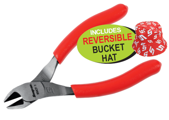 XXDEC125 Snap-on VectorEdge Side Cutter 125mm with Reversible Bucket Hat | Professional Cutting Tool