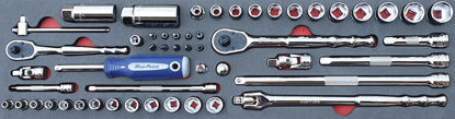 Blue-Point - MOD.959SH45S- 1/4" and 3/8" Sockets and Accessories Set; 52Pc - Metric