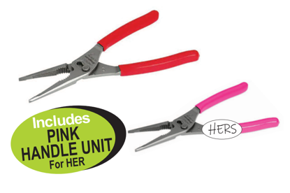 Snap-on XXFEB203 Long Nose Slip-Joint Plier with Pink Handle Option | Professional Hand Tools