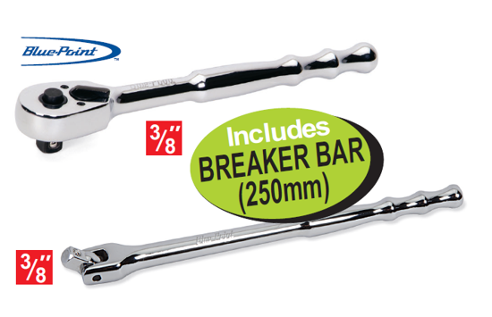 Blue-Point 3/8" Quick Release Ratchet with 250mm Breaker Bar | XXFEB217