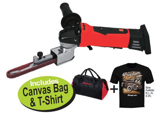 Snap-on 18V Cordless Band File Sander with Canvas Bag & T-Shirt - XXMAR283