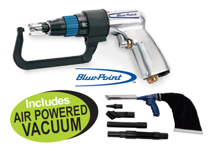 XXMAR292 Snap-on Blue Air Powered Spot Weld Drill Includes: AIR POWERED VACUUM