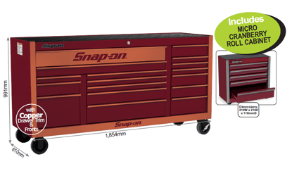 XXMAY240 Cranberry Classic Roll Cabinets - Snap-on