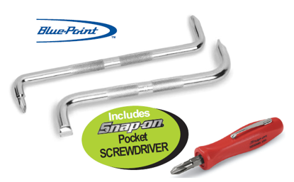 XXAPR220 Snap-on Blue 90° OFFSET Screwdrivers Includes RED Snap-on Pocket SCREWDRIVER