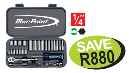 XXAPR217 1/4" General Service Set Includes: Quick Release Ratchet, Spinner Handle 150mm