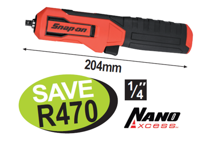 XXAPR283 1/4" 3.6V Cordless Nano Axcess IN-LINE Driver