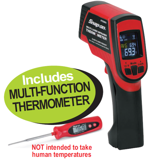 XXMAY294 Multi-Laser Infrared Thermometer Includes: MULTI-FUNCTION THERMOMETER