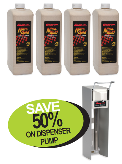 XXMAY290 Nitro Gold Hand Cleaner (4 Pack) Includes: Water activated, solvent free