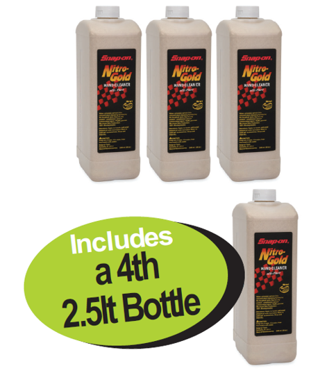 XXMAY291 Nitro Gold™ Hand Cleaner (3 Pc) Includes: a 4th 2.5lt Bottle