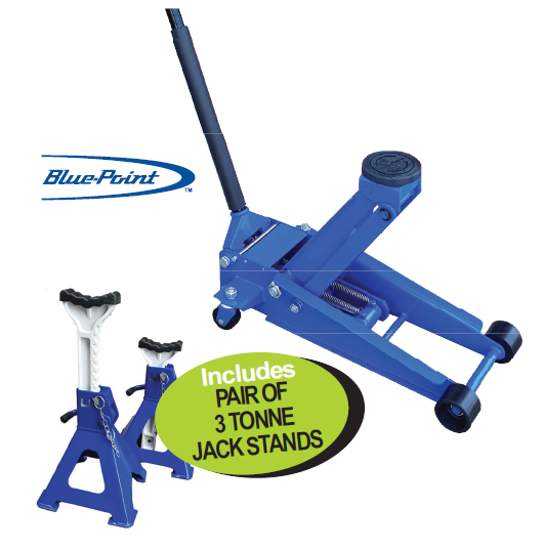 Snap-on Blue-Point XXMAY264 3 Tonne Quick Lift Trolley Jack with Jack Stands