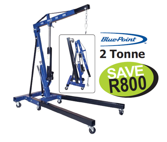 XXMAY267 Blue-Point 2 Tonne Folding Hydraulic Engine Crane - BLPEC2TAP