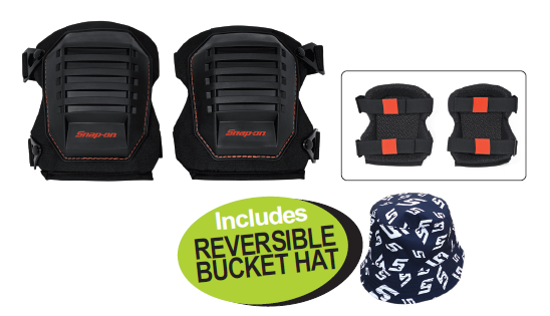 XXMAY293 Gel Cushioned Knee Pads includes Reversible Bucket Hat