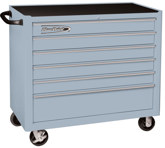 Blue Point -  KRB2106KZE4S-WO - 6Drw Wide Roll Cabinet Textured Grey with PVC Trims