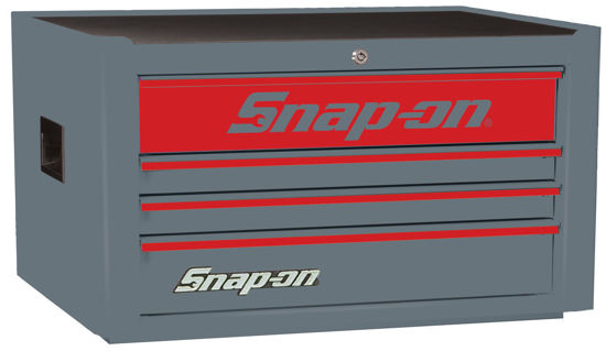 Snap-on - KRA2004KZUSR-R-WO - Standard 4 Drawer Top Chest; Storm Grey with Red Alu Trims and Red Front