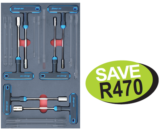 Get the Snap-on 6pc Nut Driver Set (NDSGM600A.312D) with soft grip T-handles for comfort and control. Supplied in foam, includes sizes 7, 8, 10, 12, 13 & 14 mm. Promo Code XXJUN219.