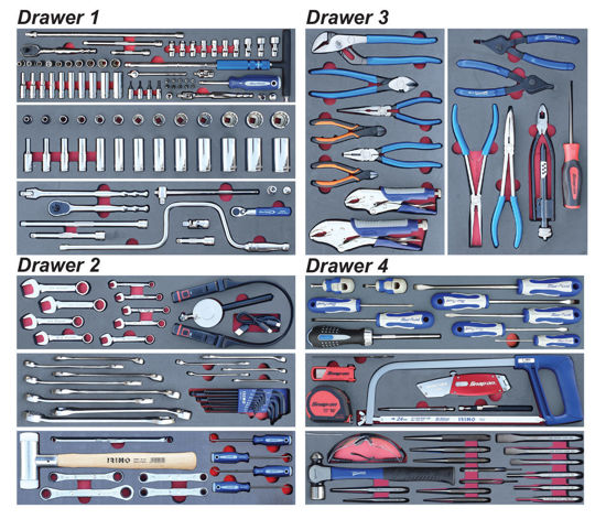 Blue Point - SET.AVM11BF - 189Pc Aircraft Mechanical Tool Set (Imperial) - Tools Only