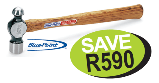 Get the Snap-on Blue-Point 16oz (450g) Hickory Handle Ball Peen Hammer (BP16B) on promotion with promo code XXJUN223. Save R590! Available on Snap-on Account with 3 months interest-free.