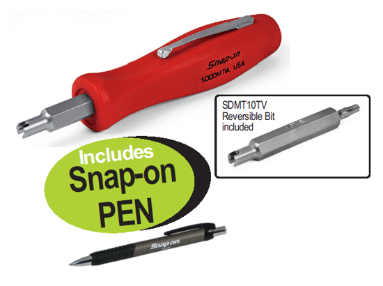 Snap-on Pocket Tyre Valve & T10 (Torx) Screwdriver with Pen - XXJUN205