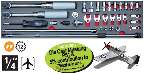 Snap-on 1/4" Torque, Crowfoot & Socket Set - XXJUL215