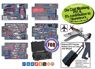 XXJUL272 Aircraft Avionics Set 151pc in CARRY-ON case Includes Die Cast Mustang P51 & 5% contribution to The Bateleurs