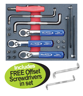 XXJUL224 Mini Ratchet Handle & Screwdriver Bit Set includes FREE Offset Screwdrivers in set