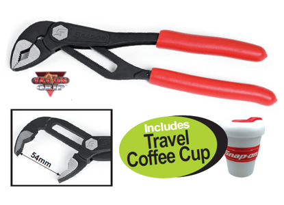 Snap-on Quick-Adjust Water Pump Plier 250mm with Travel Coffee Cup | XXJUL228