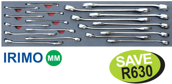 Get the Snap-on Blue Combination Spanner Set (19pc) in Foam Control Insert on promotion! Available in Metric (8-24mm) and Imperial (1/4-1") options, including hex ball allen key set. Perfect for professional use.